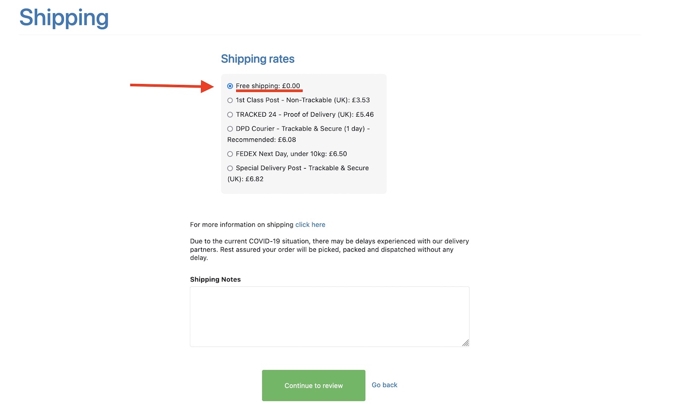 Adding to an Existing Order using the free shipping code HIFICollective